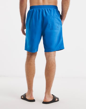 Cobalt Blue Plain Swim Shorts Long