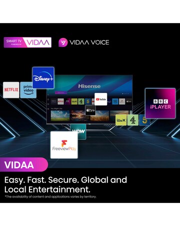 Hisense 65in 65A6NTUK Smart 4K UHD HDR LED TV and 3.1ch 180W Soundbar Bundle