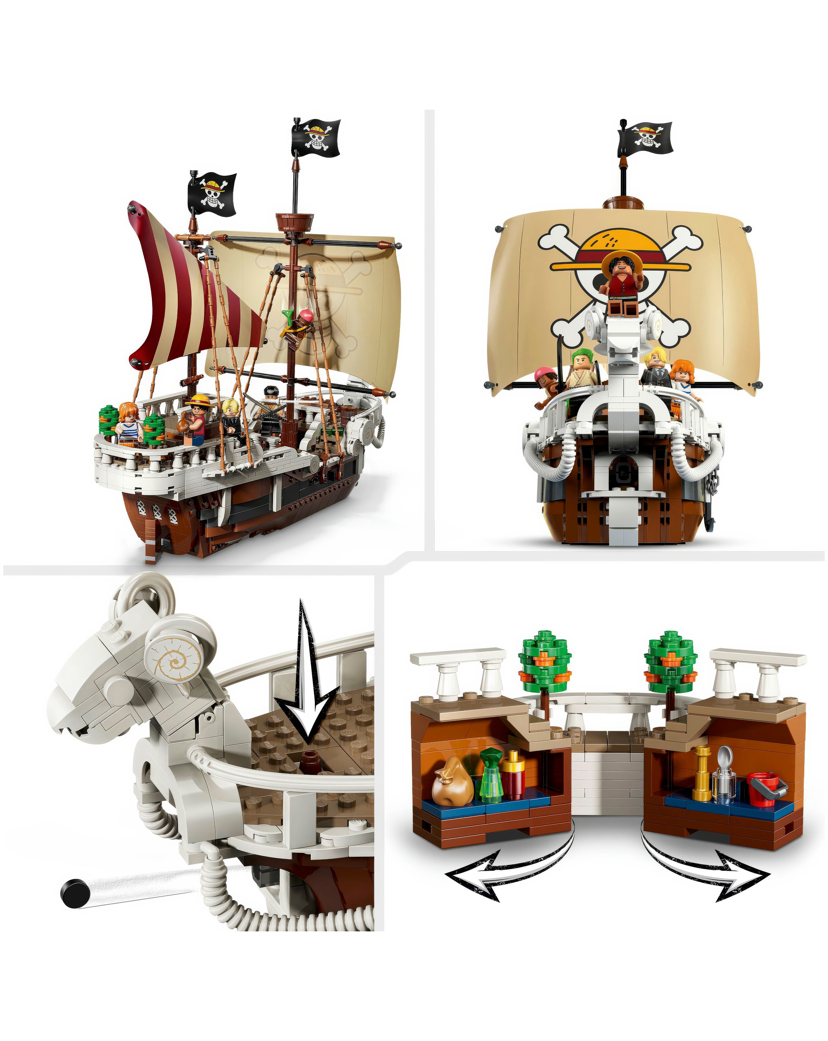 LEGO ONE PIECE The Going Merry Pirate Ship, Boat Set Building Toy