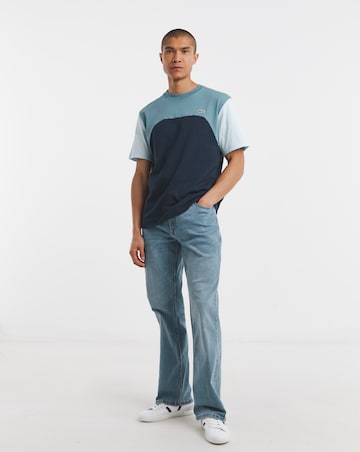 Lacoste Short Sleeve Colourblock T-Shirt - Blue