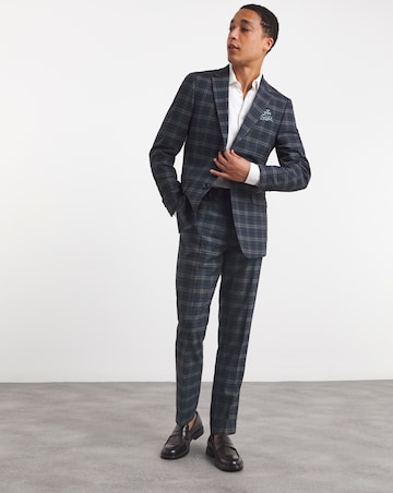 Textured Window Pane Check Suit Trouser