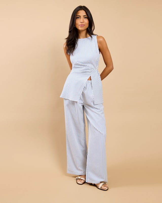 Little Mistress Blue Stripe Trouser