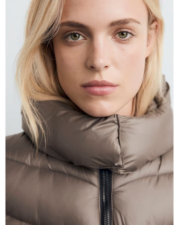 Mango Double Zip Hooded Puffer Coat