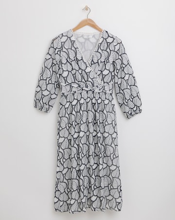 Joanna Hope Broiderie Leaf Dress