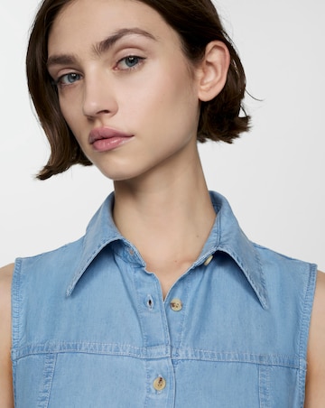 Mango Tie Waist Sleeveless Dress