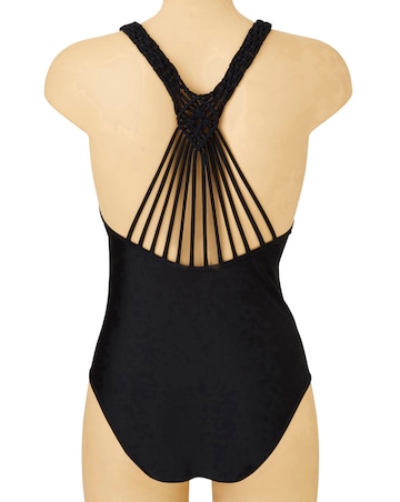 Black Macrame Swimsuit