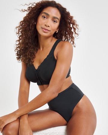 Pretty Secrets (2 Pack) Front Fastening Bras (B-DD) White/Black