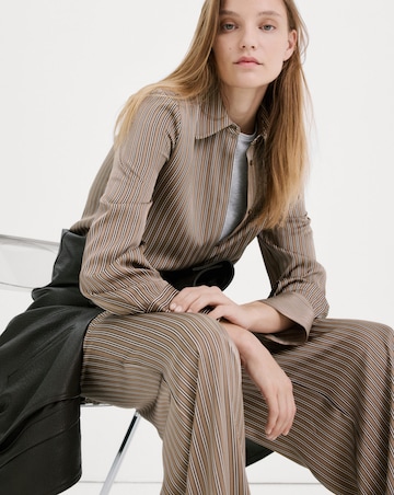 Mango Satin Striped Shirt