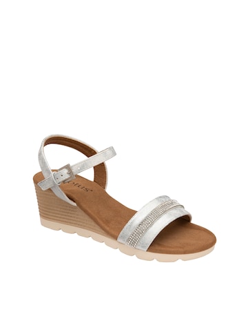 Lotus Nantes Glitz Wedge Sandals D Fit