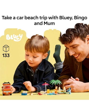 LEGO Bluey: Bluey's Beach & Family Car Trip, Building Kit 11202