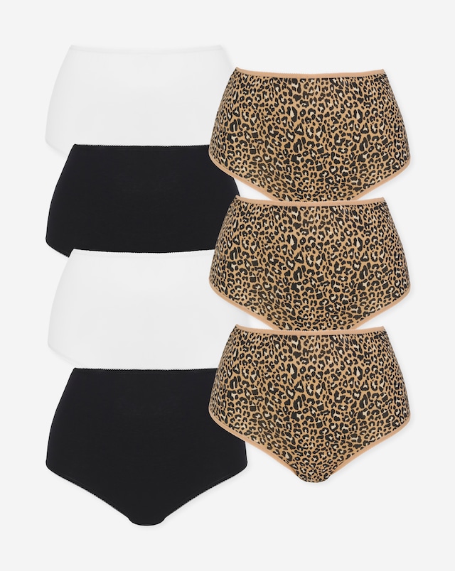 Pretty Secrets (7 Pack) Cotton Full Fit Knickers Animal Print