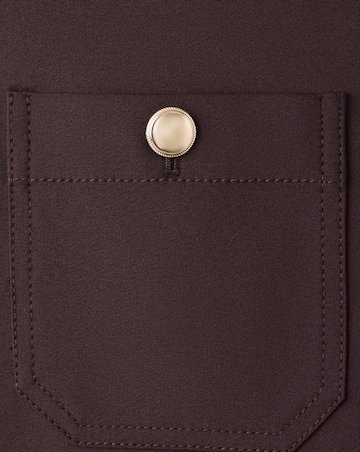 Mango Wide Leg Trouser With Button Detail