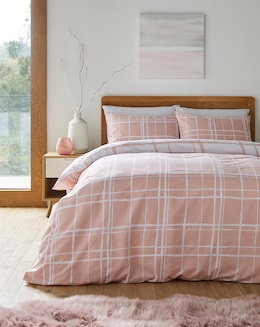 Wilson Check Duvet Cover Set - Blush