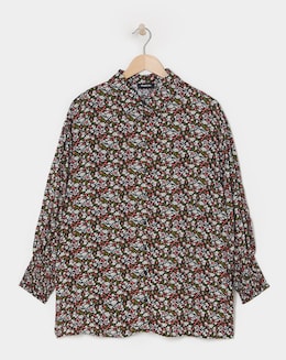 Floral Long Sleeve Dipped Back Shirt - Image