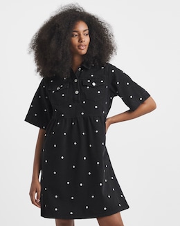 SBE Mono Embroidered Spot Mini Dress - Image