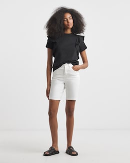 Simply Be White 24/7 Knee Short - Image