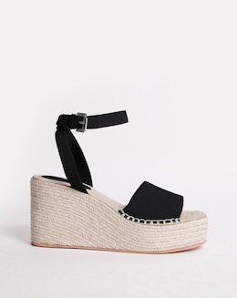 Suede Espadrille Wedge Sandals Wide - Image
