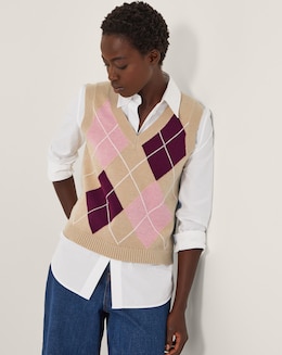 Monsoon Anne Argyle Knitted Vest