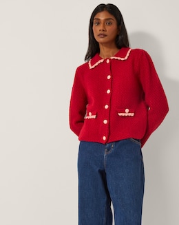 Monsoon Nina Scallop Collar Cardigan