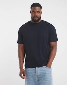 Linen Blend Relaxed Fit T-Shirt - Image