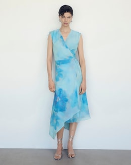 Mango Clariet Wrap Midi Dress - Image