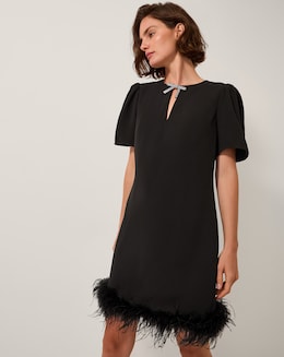 Monsoon Arlette Feather Mini Dress
