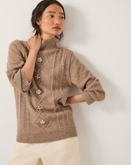 Monsoon Candice Cable Knit Jumper