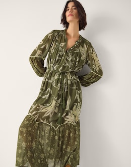 Monsoon Leona Long Sleeve Midi Dress - Image