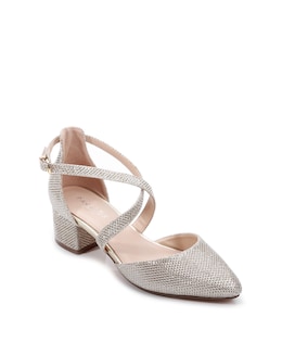 Paradox London Francis Wide E Fit Low Block Heel Courts