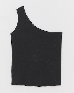 Simply Be One Shoulder Rib Top - Image