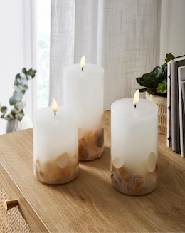 Seashell LED Set of 3 Candles - Image