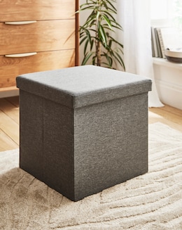 Fabric Foldable Storage Ottoman Cube - Image