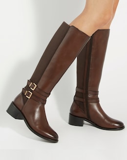 Brown Knee-High Boots Standard Fit - Image