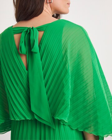 Joanna Hope Green Pleated Maxi Dress