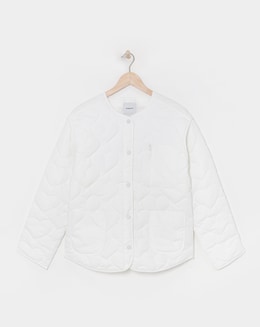 Simply Be White Heart Quilted Jacket