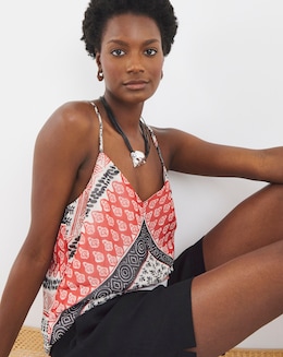 Printed Chiffon Strappy Cami - Image