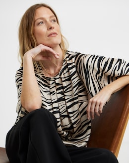 Angel Sleeve Satin Top - Image