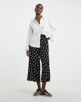 Cropped Wide Leg Culotte - Image
