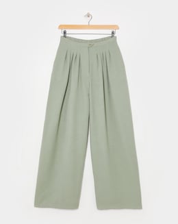 Herringbone Wide Leg Trouser - Image