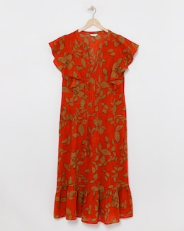 Julipa Flutter Sleeve Pintuck Dress - Image