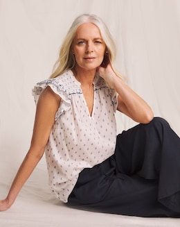 Julipa Frill Sleeve Blouse - Image