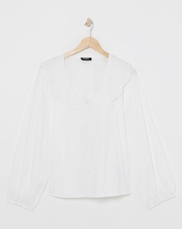 Simply Be Collared Poplin Shirt - Image
