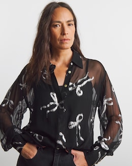 Joanna Hope Printed Crinkle Shirt