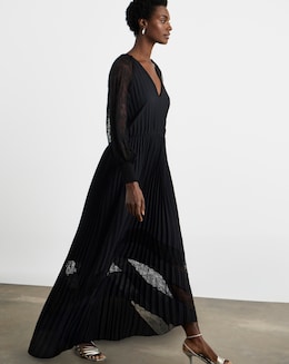 Joanna Hope Pleated Lace Dress - Image