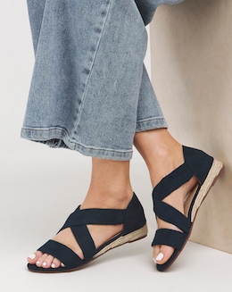 Soft Strap Espadrille Sandals EEE Fit - Image