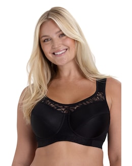 Miss Mary of Sweden Cotton Simplex Underwired Bra Black