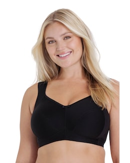 Miss Mary of Sweden Freedom Skin Relief Cotton Non Wired Bra Black