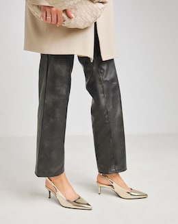 Simply Be Aspen Pointed Toe Slingback Shoes - Wide Fit (E)