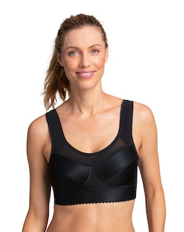 Miss Mary of Sweden Cotton Simplex Non Wired Activity Bra Black