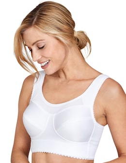 Miss Mary of Sweden Cotton Simplex Non Wired Activity Bra White